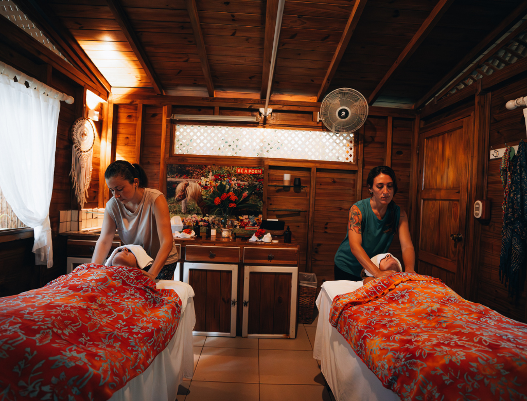 Massage and wellness experience at Hotel Trópico Latino on a rainy afternoon.